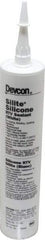 Devcon - 10.3 oz Cartridge White RTV Silicone Joint Sealant - 450°F Max Operating Temp - USA Tool & Supply