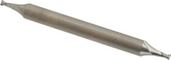 Cleveland - 1/16", 3/32" LOC, 3/16" Shank Diam, 2" OAL, 2 Flute, Cobalt Square End Mill - Double End, Uncoated, Spiral Flute, 30° Helix, Centercutting, Right Hand Cut, Right Hand Flute, Series HMDC-2 - USA Tool & Supply