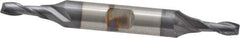 Cleveland - 3/16", 7/16" LOC, 3/8" Shank Diam, 3-1/4" OAL, 2 Flute, Cobalt Square End Mill - Double End, TiCN Finish, Spiral Flute, 30° Helix, Centercutting, Right Hand Cut, Right Hand Flute, Series HDC-2 - USA Tool & Supply