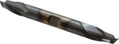 Cleveland - 3/8", 9/16" LOC, 3/8" Shank Diam, 3-1/2" OAL, 2 Flute, Cobalt Square End Mill - Double End, TiCN Finish, Spiral Flute, 30° Helix, Centercutting, Right Hand Cut, Right Hand Flute, Series HDC-2 - USA Tool & Supply