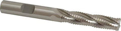 Cleveland - 3/8" Diam, Coarse Pitch, 1-1/2" LOC, 4 Flute Powdered Metal Roughing Square End Mill - Uncoated, 3-1/4" OAL, 3/8" Shank Diam, Single End, 30° Helix - USA Tool & Supply