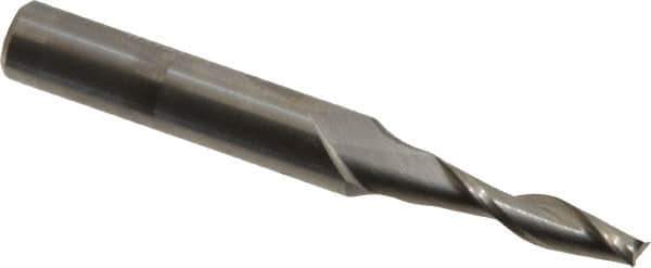 Onsrud - 5/32" Cutting Diam x 5/8" Length of Cut, 2 Flute, Upcut Spiral Router Bit - Uncoated, Right Hand Cut, Solid Carbide, 2" OAL x 1/4" Shank Diam, Double Edge, 30° Helix Angle - USA Tool & Supply