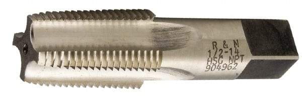 Reiff & Nestor - 1-1/2 - 11-1/2 NPTF Thread, 7 Flute Standard Pipe Tap - 4-1/4" OAL, 1-3/4" Thread Length, 1-1/2" Shank Diam, Nitride Finish, High Speed Steel - Exact Industrial Supply