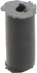 Cratex - 1/4" Max Diam x 1/2" Long, Cylinder, Rubberized Point - Very Fine Grade, Silicon Carbide, 1/16" Arbor Hole, Unmounted - USA Tool & Supply