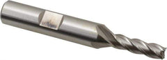 Cleveland - 7/32", 5/8" LOC, 3/8" Shank Diam, 2-7/16" OAL, 4 Flute, Powdered Metal Square End Mill - Single End, Uncoated, Spiral Flute, 37° Helix, Centercutting, Right Hand Cut, Right Hand Flute, Series PM-4 - USA Tool & Supply