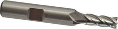 Cleveland - 1/4", 5/8" LOC, 3/8" Shank Diam, 2-7/16" OAL, 4 Flute, Powdered Metal Square End Mill - Single End, Uncoated, Spiral Flute, 37° Helix, Centercutting, Right Hand Cut, Right Hand Flute, Series PM-4 - USA Tool & Supply