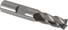 Cleveland - 7/16", 1" LOC, 1/2" Shank Diam, 2-11/16" OAL, 4 Flute, Powdered Metal Square End Mill - Single End, Uncoated, Spiral Flute, 37° Helix, Centercutting, Right Hand Cut, Right Hand Flute, Series PM-4 - USA Tool & Supply