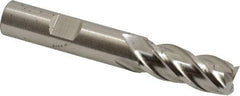 Cleveland - 1/2", 1-1/4" LOC, 1/2" Shank Diam, 3-1/2" OAL, 4 Flute, Powdered Metal Square End Mill - Single End, Uncoated, Spiral Flute, 37° Helix, Centercutting, Right Hand Cut, Right Hand Flute, Series PM-4 - USA Tool & Supply
