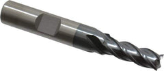Cleveland - 9/32", 3/4" LOC, 3/8" Shank Diam, 2-1/2" OAL, 4 Flute, Powdered Metal Square End Mill - Single End, TiCN Finish, Spiral Flute, 37° Helix, Centercutting, Right Hand Cut, Right Hand Flute, Series PM-4 - USA Tool & Supply