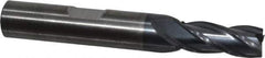 Cleveland - 5/16", 3/4" LOC, 3/8" Shank Diam, 2-1/2" OAL, 4 Flute, Powdered Metal Square End Mill - Single End, TiCN Finish, Spiral Flute, 37° Helix, Centercutting, Right Hand Cut, Right Hand Flute, Series PM-4 - USA Tool & Supply