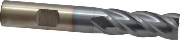 Cleveland - 1/2", 1-1/4" LOC, 1/2" Shank Diam, 3-1/2" OAL, 4 Flute, Powdered Metal Square End Mill - Single End, TiCN Finish, Spiral Flute, 37° Helix, Centercutting, Right Hand Cut, Right Hand Flute, Series PM-4 - USA Tool & Supply