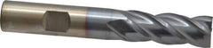 Cleveland - 1/2", 1-1/4" LOC, 1/2" Shank Diam, 3-1/2" OAL, 4 Flute, Powdered Metal Square End Mill - Single End, TiCN Finish, Spiral Flute, 37° Helix, Centercutting, Right Hand Cut, Right Hand Flute, Series PM-4 - USA Tool & Supply