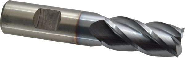 Cleveland - 3/4", 1-5/8" LOC, 3/4" Shank Diam, 3-7/8" OAL, 4 Flute, Powdered Metal Square End Mill - Single End, TiCN Finish, Spiral Flute, 37° Helix, Centercutting, Right Hand Cut, Right Hand Flute, Series PM-4 - USA Tool & Supply