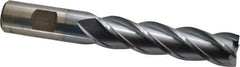 Cleveland - 3/4", 50.8mm LOC, 3/4" Shank Diam, 5-1/4" OAL, 4 Flute, Powdered Metal Square End Mill - Single End, TiCN Finish, Spiral Flute, 37° Helix, Centercutting, Right Hand Cut, Right Hand Flute, Series PM-4 - USA Tool & Supply