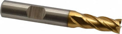 Cleveland - 5/16", 3/4" LOC, 3/8" Shank Diam, 2-1/2" OAL, 4 Flute, Powdered Metal Square End Mill - USA Tool & Supply