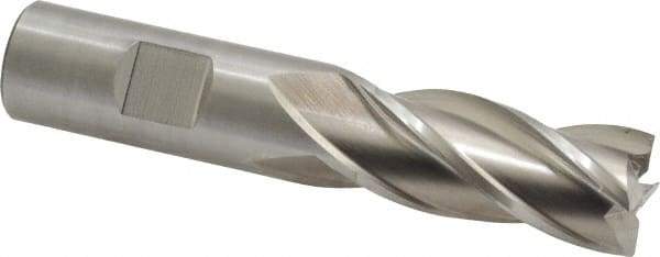 Cleveland - 3/4", 1-5/8" LOC, 3/4" Shank Diam, 3-7/8" OAL, 4 Flute, Cobalt Square End Mill - Single End, Uncoated, Spiral Flute, 30° Helix, Centercutting, Right Hand Cut, Right Hand Flute, Series HGC-4C - USA Tool & Supply