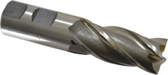 Cleveland - 1", 2" LOC, 1" Shank Diam, 4-1/2" OAL, 4 Flute, Cobalt Square End Mill - Single End, Uncoated, Spiral Flute, 30° Helix, Centercutting, Right Hand Cut, Right Hand Flute, Series HGC-4C - USA Tool & Supply