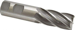 Cleveland - 1", 2" LOC, 1" Shank Diam, 4-1/2" OAL, 6 Flute, Cobalt Square End Mill - Single End, Uncoated, Spiral Flute, 30° Helix, Centercutting, Right Hand Cut, Right Hand Flute, Series HGC-4C - USA Tool & Supply