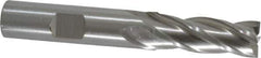 Cleveland - 15/32", 1-1/4" LOC, 1/2" Shank Diam, 3-1/4" OAL, 4 Flute, Cobalt Square End Mill - Single End, Uncoated, Spiral Flute, 30° Helix, Centercutting, Right Hand Cut, Right Hand Flute, Series HGC-4C - USA Tool & Supply