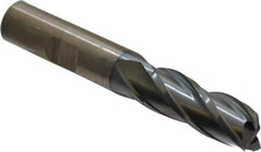 Cleveland - 1/2", 1-1/4" LOC, 1/2" Shank Diam, 3-1/4" OAL, 4 Flute, Cobalt Square End Mill - Single End, TiCN Finish, Spiral Flute, 30° Helix, Centercutting, Right Hand Cut, Right Hand Flute, Series HGC-4C - USA Tool & Supply