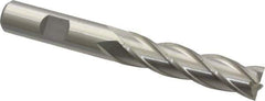 Cleveland - 1/2", 2" LOC, 1/2" Shank Diam, 4" OAL, 4 Flute, Cobalt Square End Mill - Single End, Uncoated, Spiral Flute, 30° Helix, Centercutting, Right Hand Cut, Right Hand Flute, Series HGC-4C - USA Tool & Supply