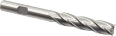 Cleveland - 7/16", 1-3/4" LOC, 3/8" Shank Diam, 3-3/4" OAL, 4 Flute, Cobalt Square End Mill - Single End, Uncoated, Spiral Flute, 30° Helix, Centercutting, Right Hand Cut, Right Hand Flute, Series HGC-4C - USA Tool & Supply