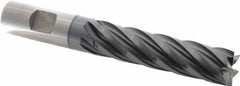 Cleveland - 3/4", 3" LOC, 3/4" Shank Diam, 5-1/4" OAL, 6 Flute, Cobalt Square End Mill - Single End, TiCN Finish, Spiral Flute, 30° Helix, Centercutting, Right Hand Cut, Right Hand Flute, Series HGC-4C - USA Tool & Supply