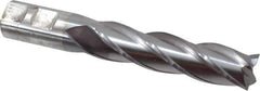 Cleveland - 7/8", 3-1/2" LOC, 7/8" Shank Diam, 5-3/4" OAL, 4 Flute, Cobalt Square End Mill - Single End, TiCN Finish, Spiral Flute, 30° Helix, Centercutting, Right Hand Cut, Right Hand Flute, Series HGC-4C - USA Tool & Supply