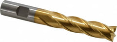 Cleveland - 5/8", 2-1/2" LOC, 5/8" Shank Diam, 4-5/8" OAL, 4 Flute, Cobalt Square End Mill - USA Tool & Supply
