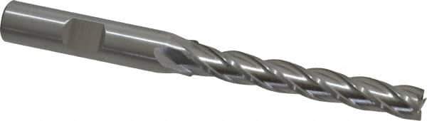 Cleveland - 9/32", 2" LOC, 3/8" Shank Diam, 3-3/4" OAL, 4 Flute, Cobalt Square End Mill - Single End, Uncoated, Spiral Flute, 30° Helix, Centercutting, Right Hand Cut, Right Hand Flute, Series HGC-4C - USA Tool & Supply