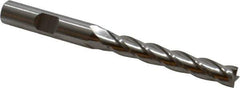 Cleveland - 5/16", 2" LOC, 3/8" Shank Diam, 3-1/4" OAL, 4 Flute, Cobalt Square End Mill - Single End, Uncoated, Spiral Flute, 30° Helix, Centercutting, Right Hand Cut, Right Hand Flute, Series HGC-4C - USA Tool & Supply