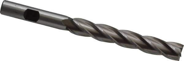 Cleveland - 7/16", 2-3/4" LOC, 3/8" Shank Diam, 4-1/2" OAL, 4 Flute, Cobalt Square End Mill - Single End, Uncoated, Spiral Flute, 30° Helix, Centercutting, Right Hand Cut, Right Hand Flute, Series HGC-4C - USA Tool & Supply