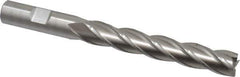 Cleveland - 1/2", 50.8mm LOC, 1/2" Shank Diam, 5" OAL, 4 Flute, Cobalt Square End Mill - Single End, Uncoated, Spiral Flute, 30° Helix, Centercutting, Right Hand Cut, Right Hand Flute, Series HGC-4C - USA Tool & Supply