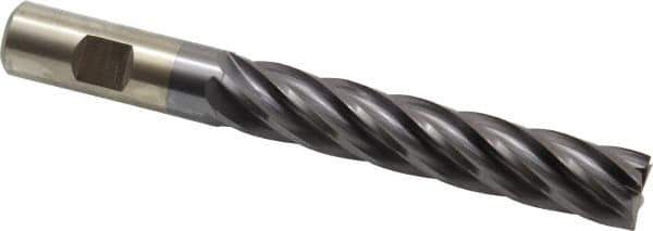 Cleveland - 3/4", 4" LOC, 3/4" Shank Diam, 6-1/4" OAL, 6 Flute, Cobalt Square End Mill - Single End, TiCN Finish, Spiral Flute, 30° Helix, Centercutting, Right Hand Cut, Right Hand Flute, Series HGC-4C - USA Tool & Supply
