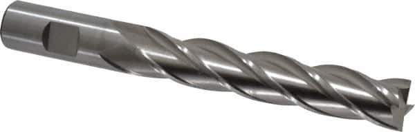 Cleveland - 3/4", 4" LOC, 3/4" Shank Diam, 6-1/4" OAL, 4 Flute, Cobalt Square End Mill - Single End, Uncoated, Spiral Flute, 30° Helix, Centercutting, Right Hand Cut, Right Hand Flute, Series HGC-4C - USA Tool & Supply