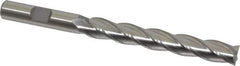 Cleveland - 13/32", 2-3/4" LOC, 3/8" Shank Diam, 4-1/2" OAL, 4 Flute, Cobalt Square End Mill - Single End, Uncoated, Spiral Flute, 30° Helix, Centercutting, Right Hand Cut, Right Hand Flute, Series HGC-4C - USA Tool & Supply