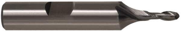 Cleveland - 5/8" Diam, 1-3/8" LOC, 2 Flute Cobalt Ball End Mill - Uncoated, Single End, 3-1/4" OAL, 5/8" Shank Diam, Spiral Flute - USA Tool & Supply