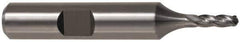 Cleveland - 1" Diam, 2" LOC, 4 Flute Cobalt Ball End Mill - TiN Finish, Single End, 4-1/2" OAL, 1" Shank Diam, Spiral Flute - USA Tool & Supply