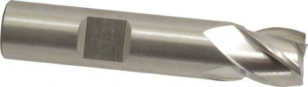 Cleveland - 1/2", 1/2" LOC, 1/2" Shank Diam, 2-1/2" OAL, 4 Flute, Powdered Metal Square End Mill - Single End, Uncoated, Spiral Flute, 37° Helix, Centercutting, Right Hand Cut, Right Hand Flute, Series PM-4 - USA Tool & Supply