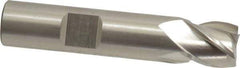 Cleveland - 1/2", 1/2" LOC, 1/2" Shank Diam, 2-1/2" OAL, 4 Flute, Powdered Metal Square End Mill - Single End, Uncoated, Spiral Flute, 37° Helix, Centercutting, Right Hand Cut, Right Hand Flute, Series PM-4 - USA Tool & Supply