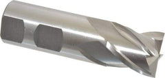 Cleveland - 1", 1" LOC, 1" Shank Diam, 3-1/2" OAL, 4 Flute, Powdered Metal Square End Mill - Single End, Uncoated, Spiral Flute, 37° Helix, Centercutting, Right Hand Cut, Right Hand Flute, Series PM-4 - USA Tool & Supply