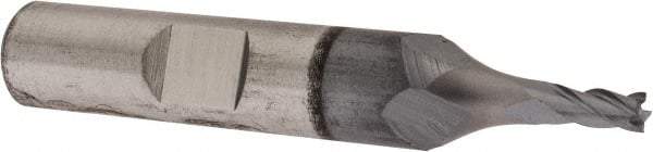 Cleveland - 1/8", 1/4" LOC, 1/8" Shank Diam, 2-3/16" OAL, 4 Flute, Powdered Metal Square End Mill - Single End, TiCN Finish, Spiral Flute, 37° Helix, Centercutting, Right Hand Cut, Right Hand Flute, Series PM-4 - USA Tool & Supply