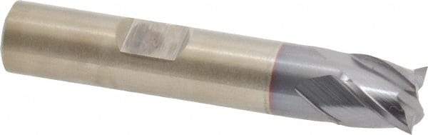 Cleveland - 3/8", 3/8" LOC, 3/8" Shank Diam, 2-1/8" OAL, 4 Flute, Powdered Metal Square End Mill - Single End, TiCN Finish, Spiral Flute, 37° Helix, Centercutting, Right Hand Cut, Right Hand Flute, Series PM-4 - USA Tool & Supply