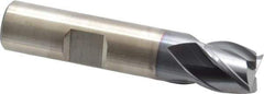 Cleveland - 1/2", 1/2" LOC, 1/2" Shank Diam, 2-1/2" OAL, 4 Flute, Powdered Metal Square End Mill - Single End, TiCN Finish, Spiral Flute, 37° Helix, Centercutting, Right Hand Cut, Right Hand Flute, Series PM-4 - USA Tool & Supply