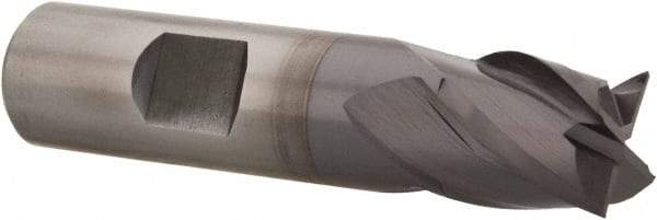 Cleveland - 5/8", 5/8" LOC, 5/8" Shank Diam, 2-3/4" OAL, 4 Flute, Powdered Metal Square End Mill - Single End, TiCN Finish, Spiral Flute, 37° Helix, Centercutting, Right Hand Cut, Right Hand Flute, Series PM-4 - USA Tool & Supply