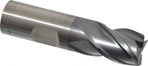 Cleveland - 3/4", 3/4" LOC, 3/4" Shank Diam, 3" OAL, 4 Flute, Powdered Metal Square End Mill - Single End, TiCN Finish, Spiral Flute, 37° Helix, Centercutting, Right Hand Cut, Right Hand Flute, Series PM-4 - USA Tool & Supply