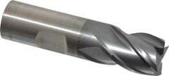 Cleveland - 3/4", 3/4" LOC, 3/4" Shank Diam, 3" OAL, 4 Flute, Powdered Metal Square End Mill - Single End, TiCN Finish, Spiral Flute, 37° Helix, Centercutting, Right Hand Cut, Right Hand Flute, Series PM-4 - USA Tool & Supply