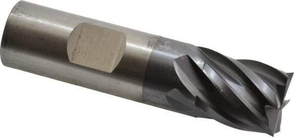 Cleveland - 3/4", 3/4" LOC, 3/4" Shank Diam, 3" OAL, 6 Flute, Powdered Metal Square End Mill - Single End, TiCN Finish, Spiral Flute, 37° Helix, Centercutting, Right Hand Cut, Right Hand Flute, Series PM-4 - USA Tool & Supply