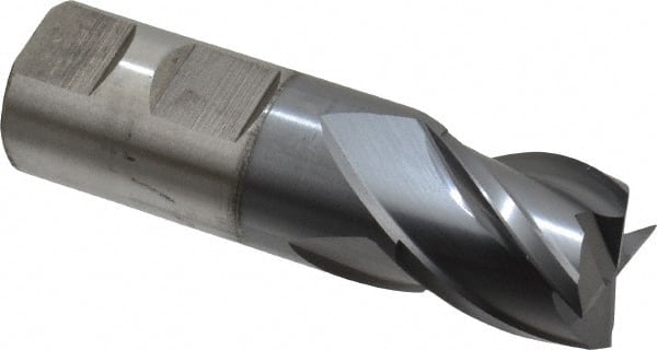 Cleveland - 1", 1" LOC, 1" Shank Diam, 3-1/2" OAL, 4 Flute, Powdered Metal Square End Mill - USA Tool & Supply