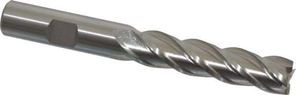 Cleveland - 1/2", 2" LOC, 1/2" Shank Diam, 4" OAL, 4 Flute, Powdered Metal Square End Mill - Single End, Uncoated, Spiral Flute, 37° Helix, Centercutting, Right Hand Cut, Right Hand Flute, Series PM-4 - USA Tool & Supply